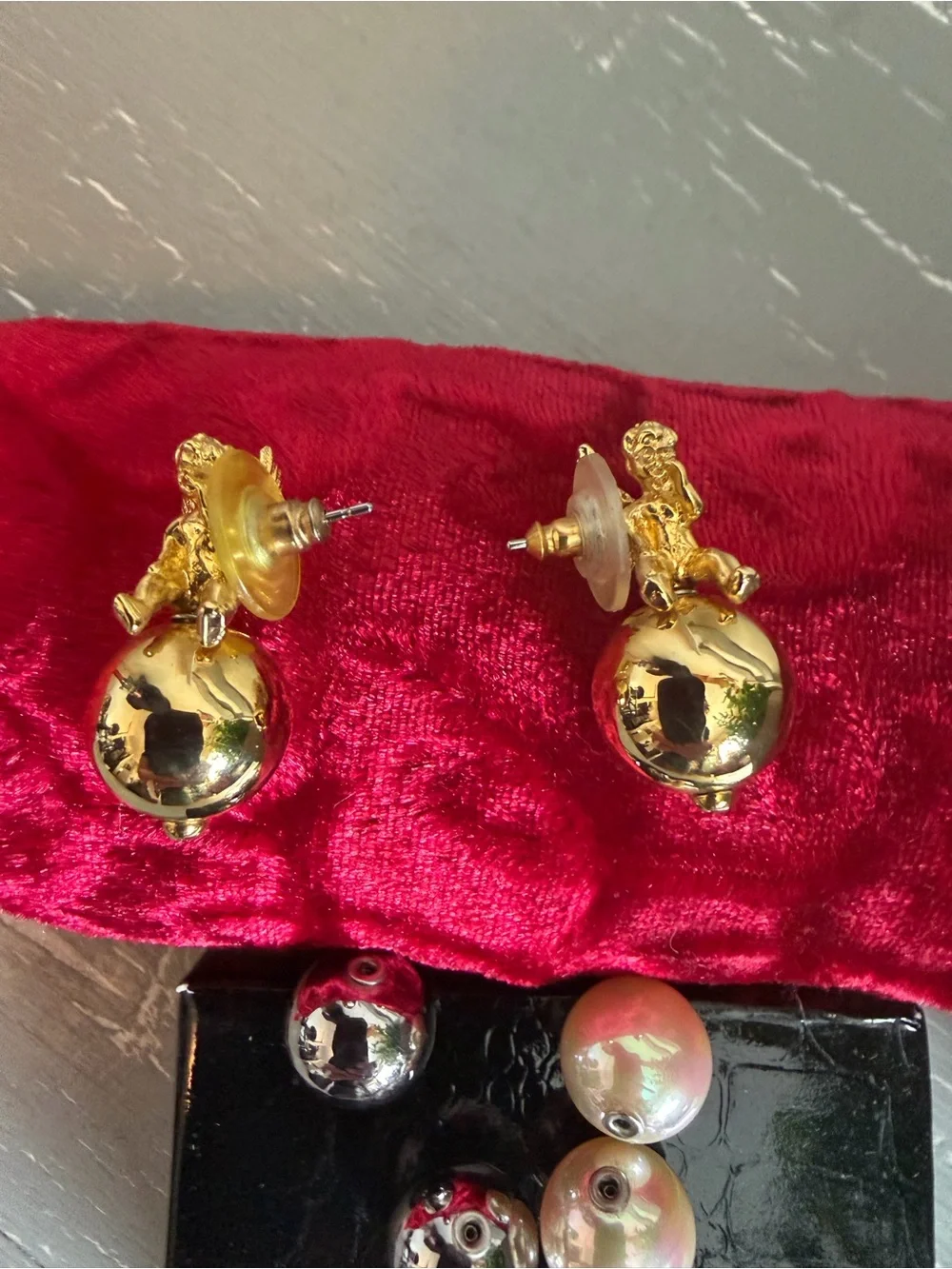 Joan Rivers Cherub Earrings with Changeable Gold, Silver, and Pearl Accents